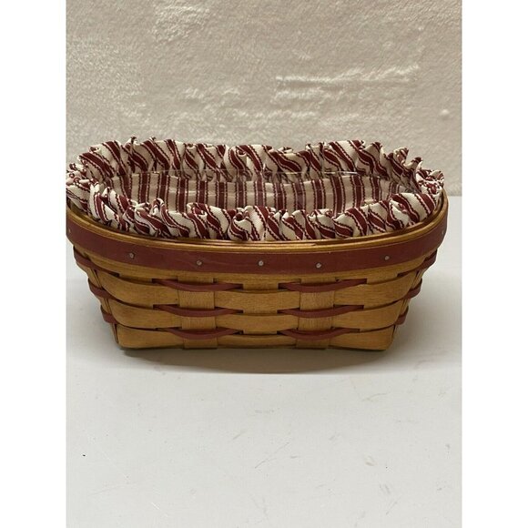 Longaberger 1995 Sweetheart Series Be Mine Oval Basket With Liner And Protector - Picture 6 of 6
